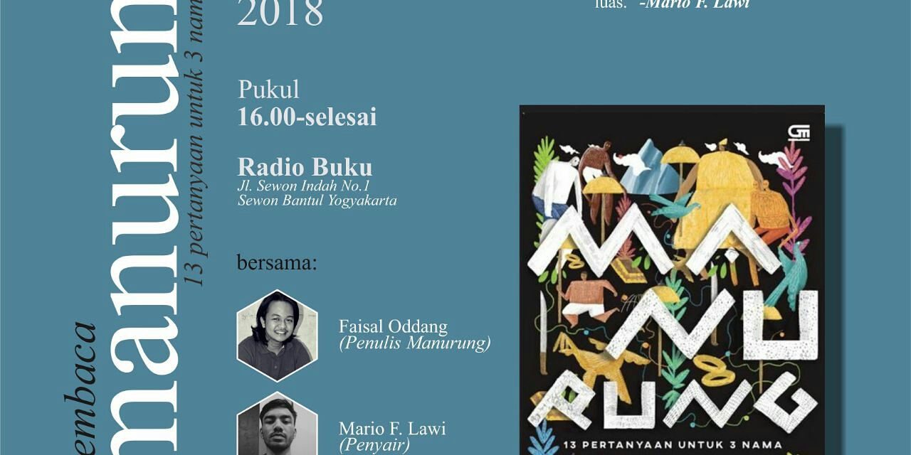 Klub Baca Radio Buku | Membaca Manurung, 13 Pertanyaan untuk 3 Nama | Yogyakarta