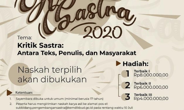 Sayembara Kritik Sastra 2020 Badan Bahasa Kemendikbud